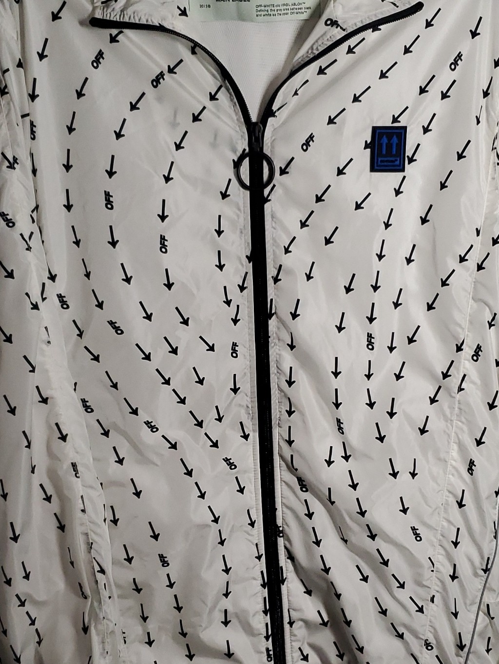 Rare!! Off-White Arrow Print Windbreaker Jacket 100% Authentic - White/Black
